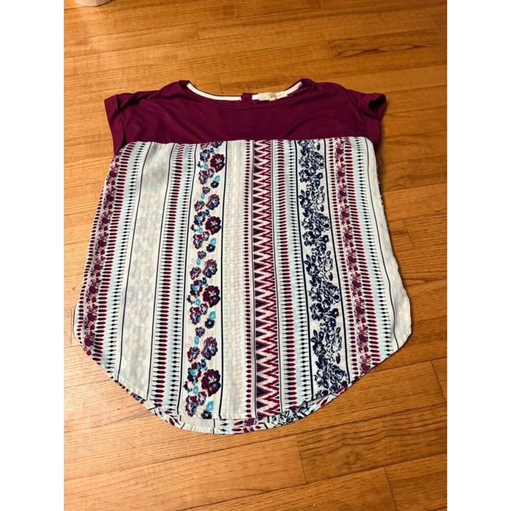 EUC Rewind blouse women’s burgundy medium boho western style button back